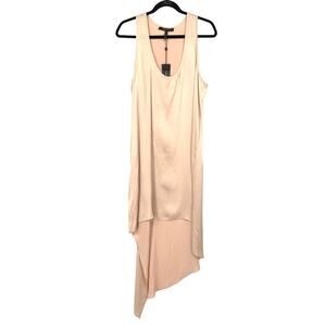 BCBGMAXAZRIA Candy Blush Pink Asymmetrical Dress Sleeveless NWT Womens Sz M
